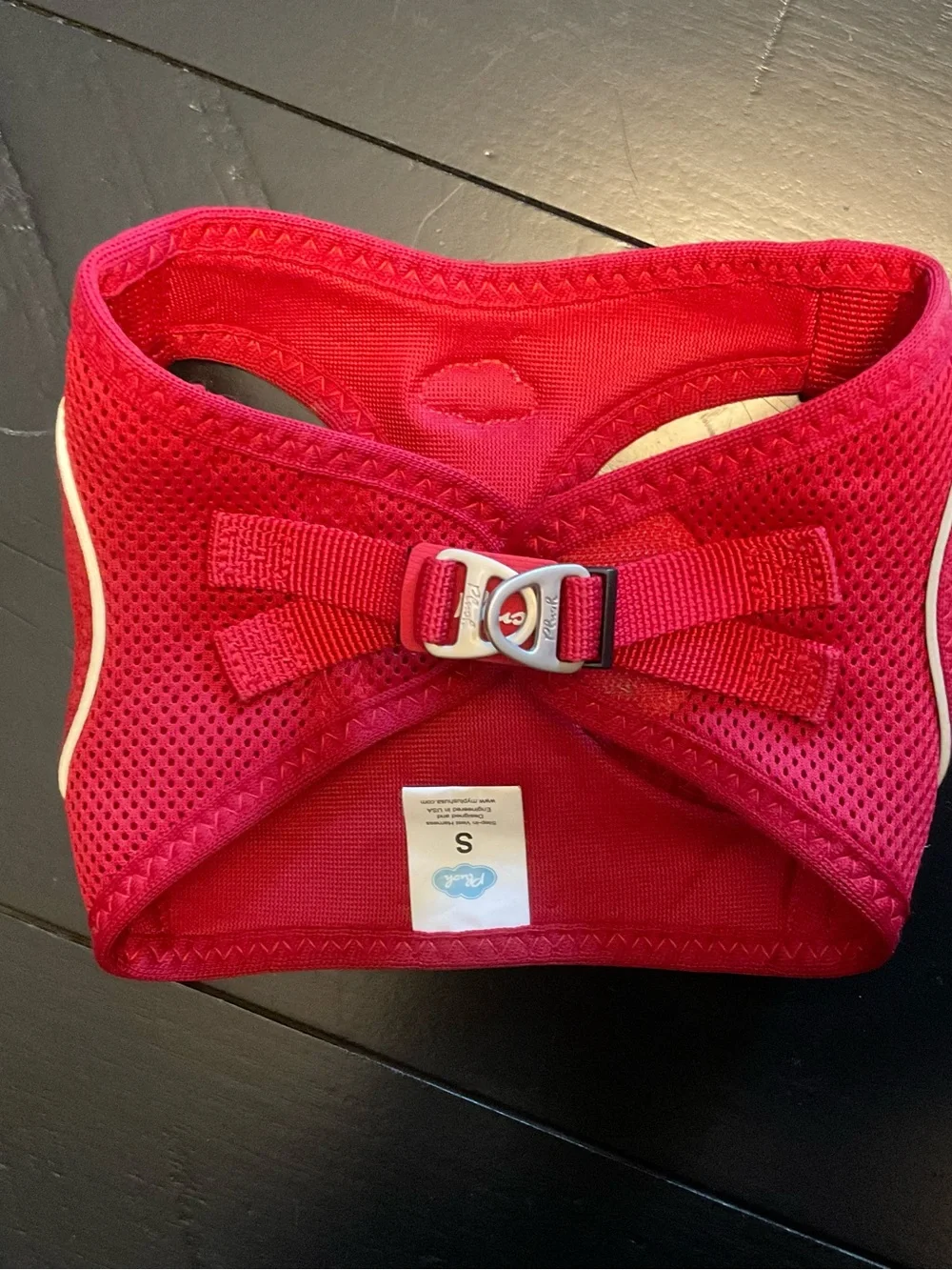 PLUSH Red Breathable Mesh Small Pet Harness